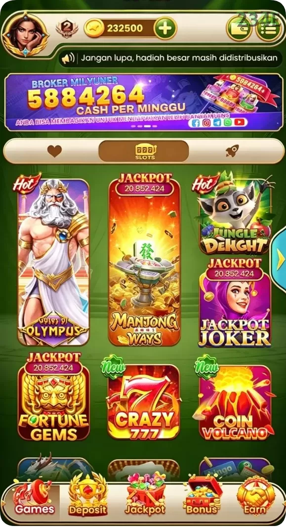 Cuplikan layar AWSLOT777 — menu navigasi
