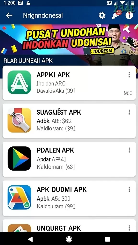 Cuplikan layar RR66 — menu navigasi