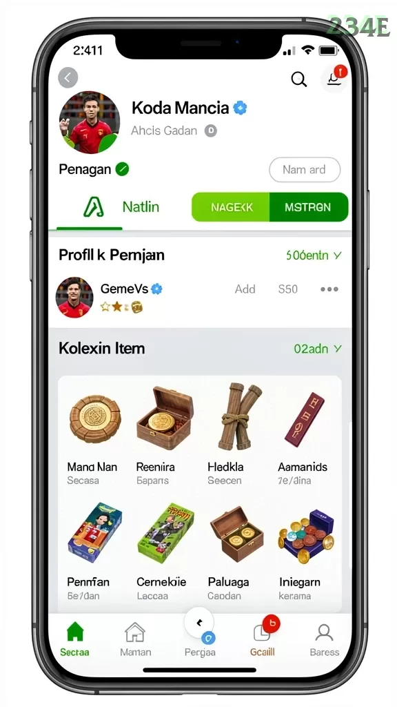Cuplikan layar CONTESTS — pengaturan akun